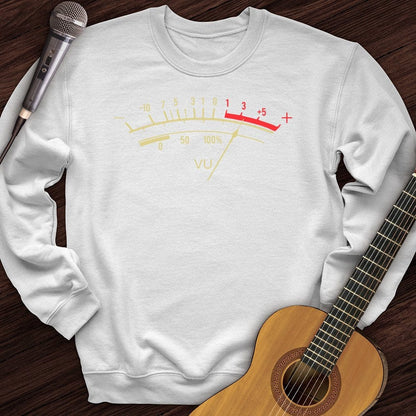 Printify Sweatshirt White / S Vu Meter Crewneck