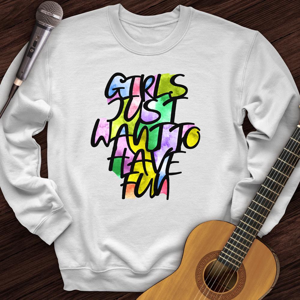 Printify Sweatshirt White / S Want To Have Fun Crewneck