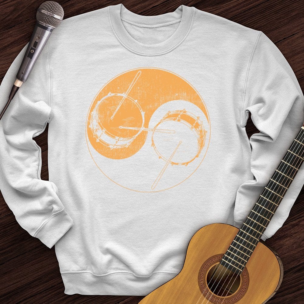 Printify Sweatshirt White / S Yin Yang Drums Crewneck