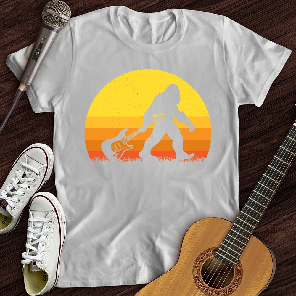 Printify T-Shirt Bigfoot Dragging Guitar T-Shirt