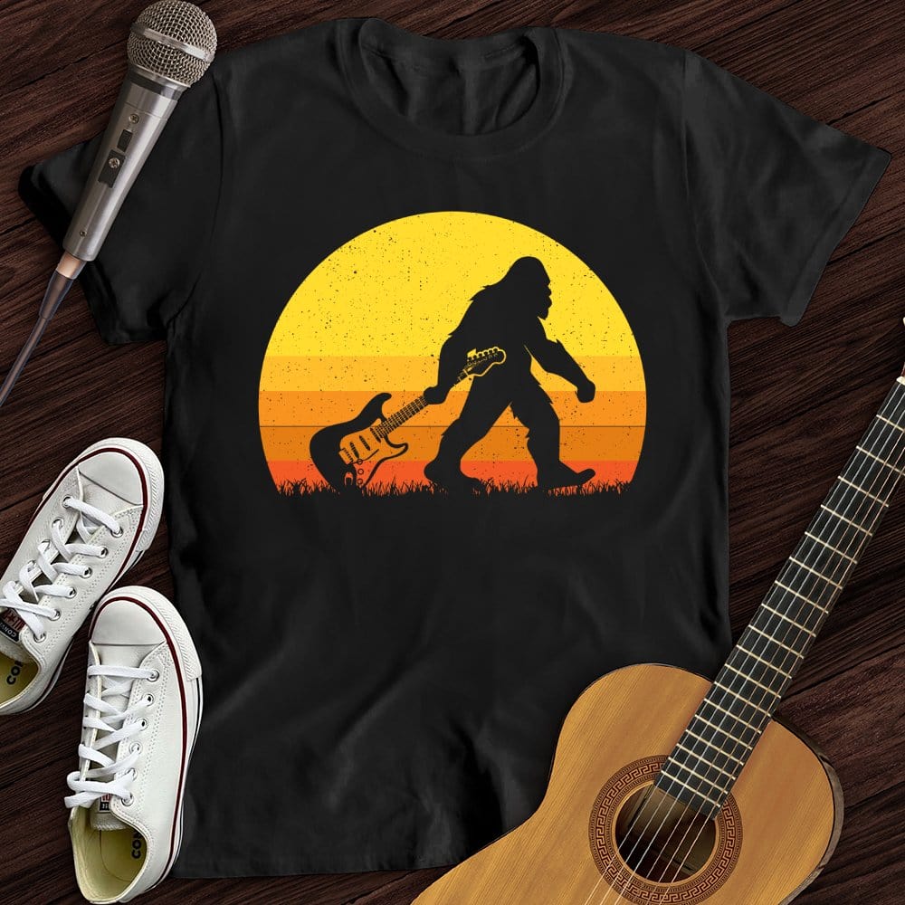 Printify T-Shirt Bigfoot Dragging Guitar T-Shirt