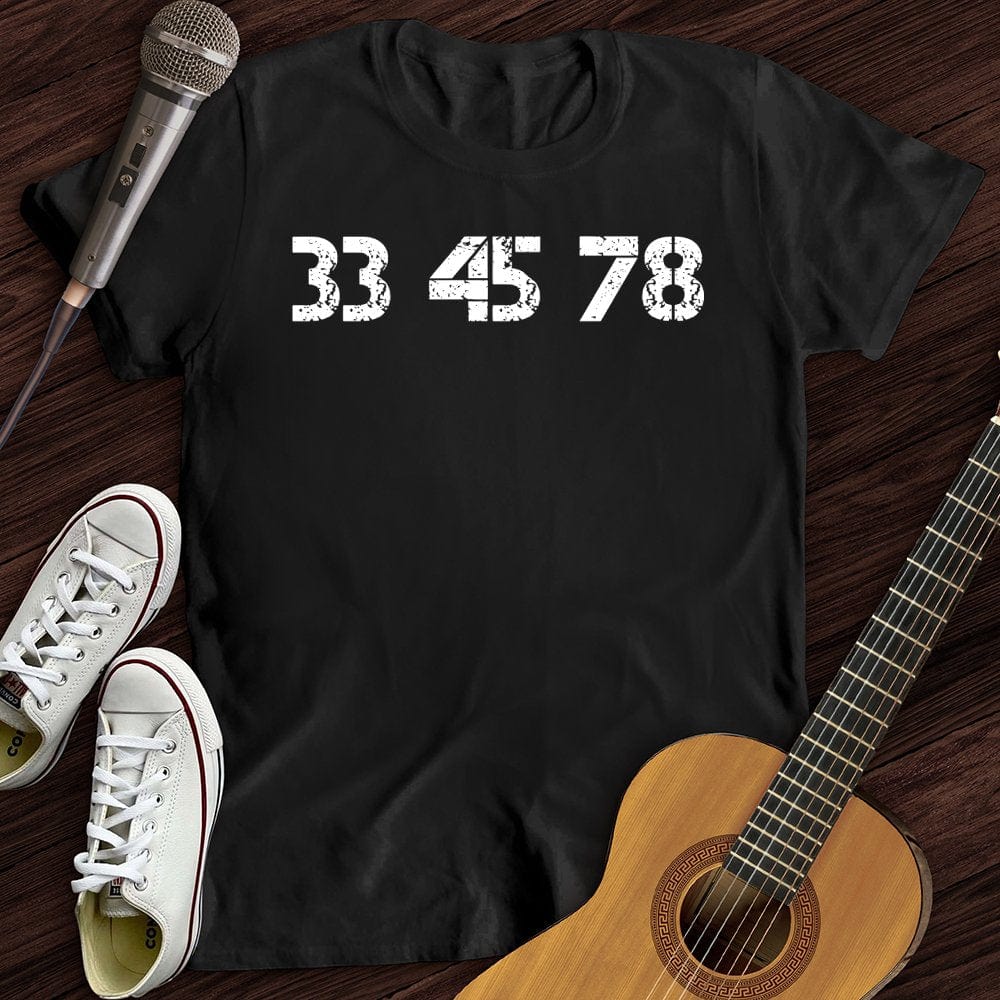 Printify T-Shirt Black / S 33-45-78 RPM Turntable T-Shirt