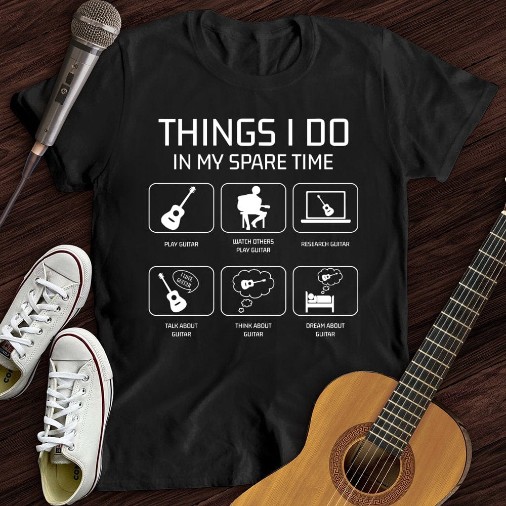Printify T-Shirt Black / S All I Do is Guitar T-Shirt