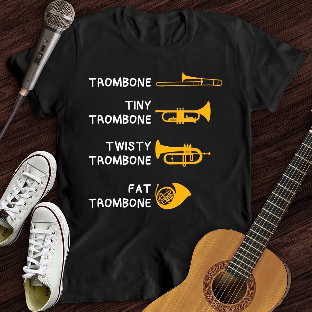 Printify T-Shirt Black / S All Trombones T-Shirt