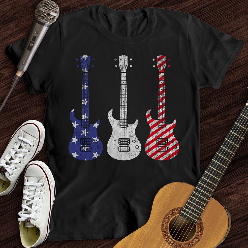 Printify T-Shirt Black / S American Guitars T-Shirt