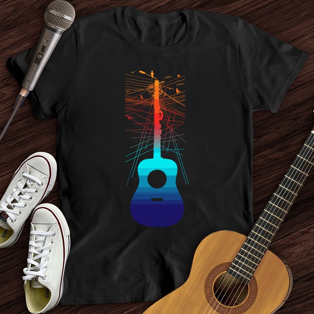 Printify T-Shirt Black / S Birds On A Guitar T-Shirt