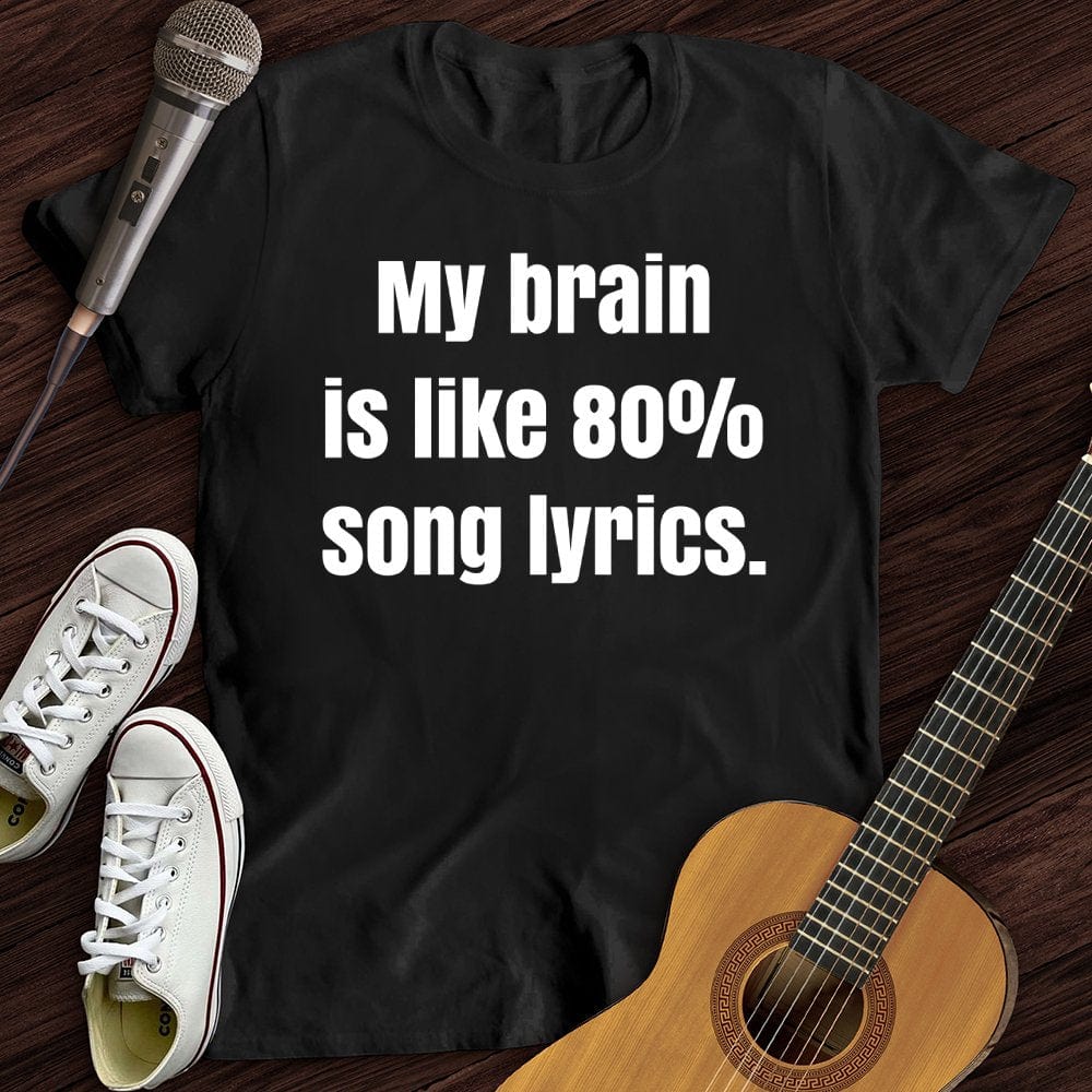 Printify T-Shirt Black / S Brain of Lyrics T-Shirt