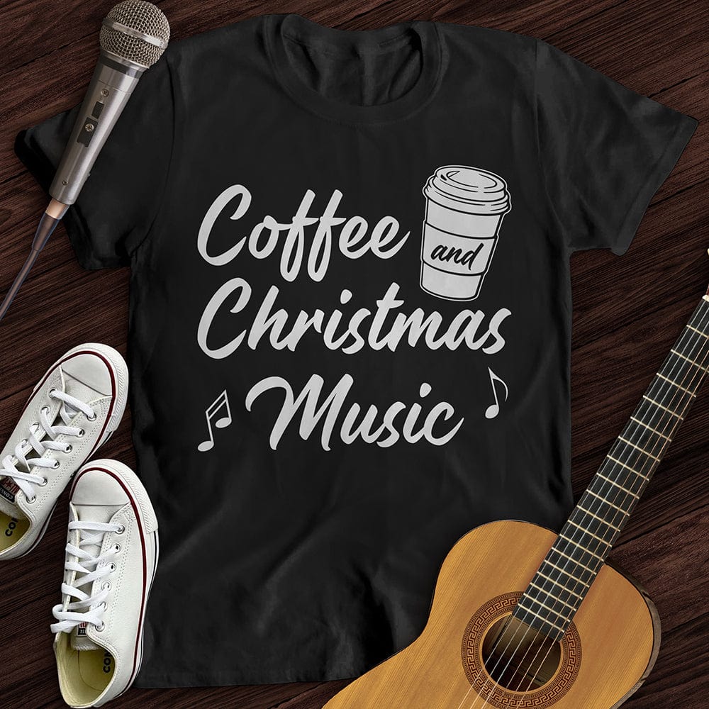 Printify T-Shirt Black / S Coffee and Christmas T-Shirt