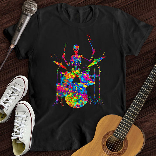Printify T-Shirt Black / S Colorful Souls Drummer T-Shirt