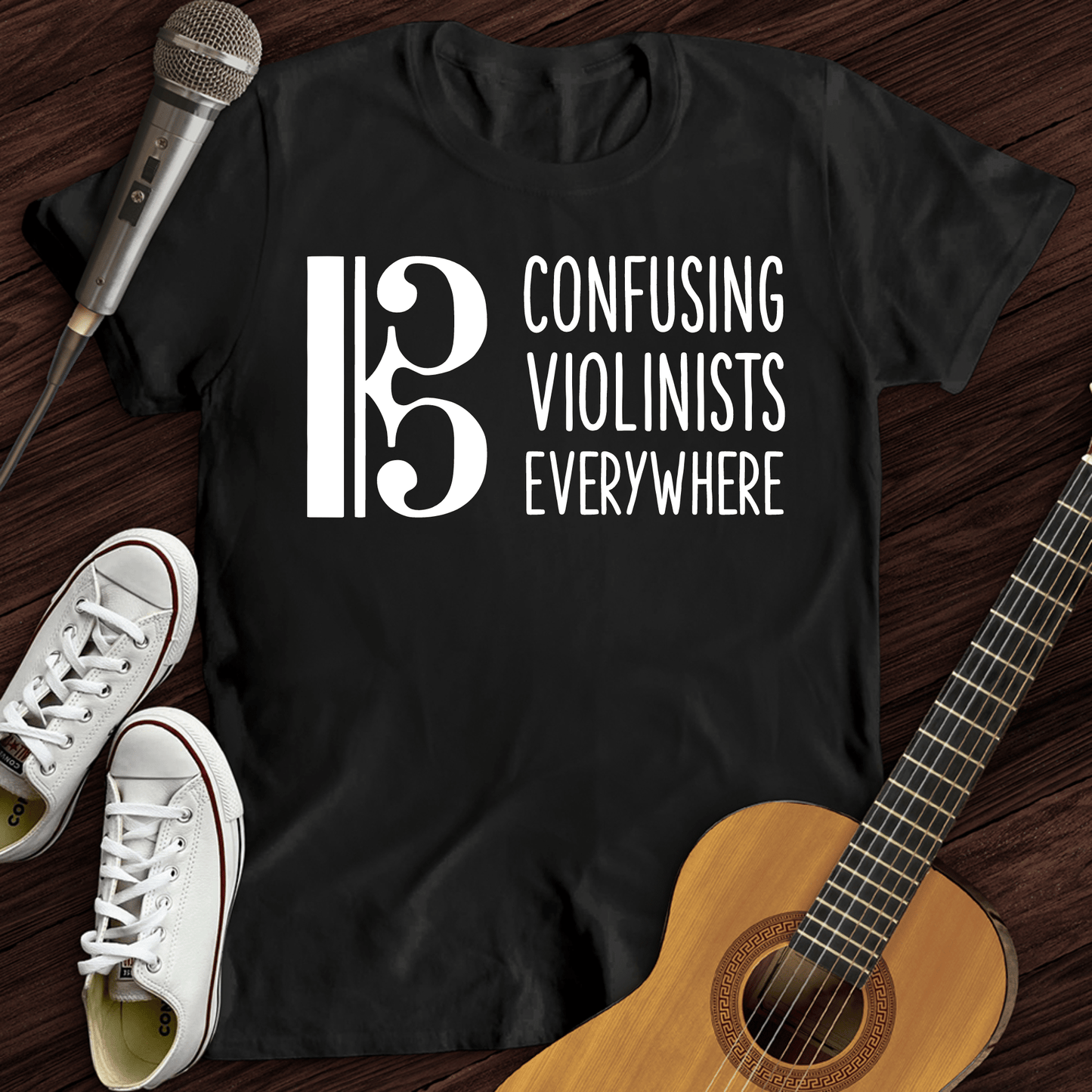 Printify T-Shirt Black / S Confusing Violinists T-Shirt