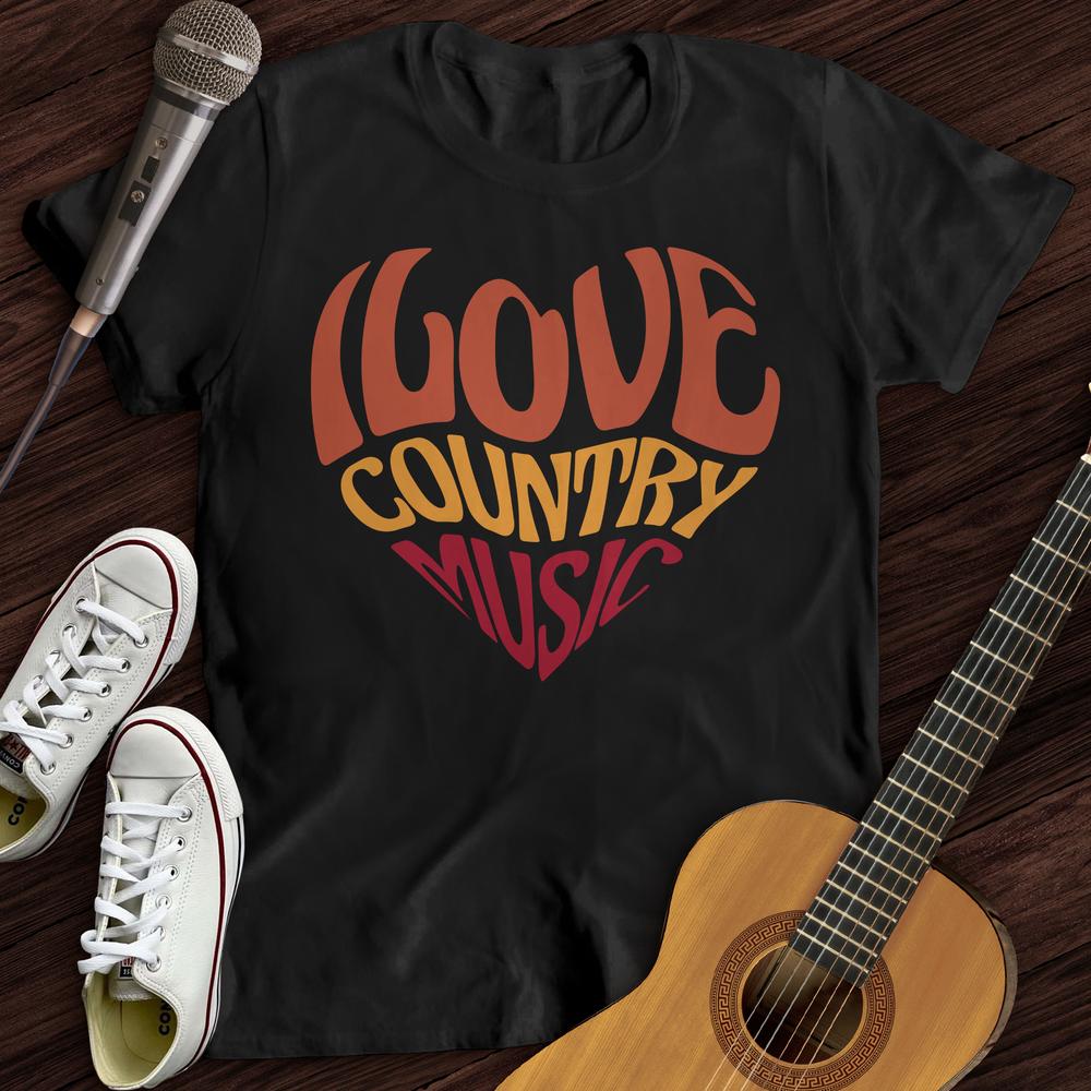 Printify T-Shirt Black / S Country Music Love T-Shirt