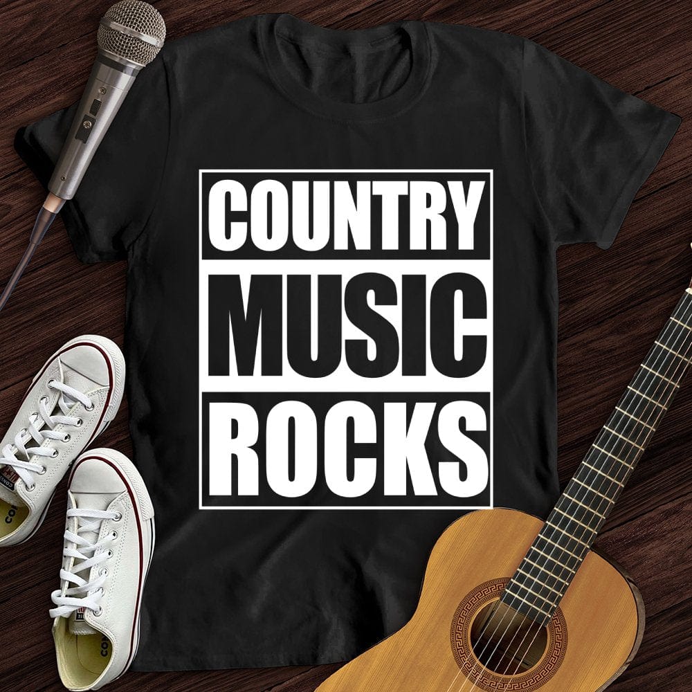Printify T-Shirt Black / S Country Music Rocks T-Shirt