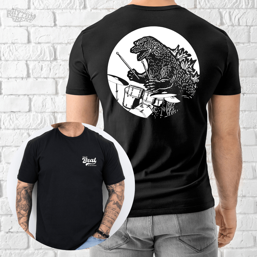 Printify T-Shirt Black / S Dino Drumstick T-Shirt