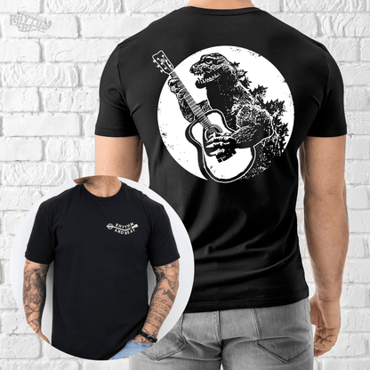 Printify T-Shirt Black / S Dino Guitar T-Shirt