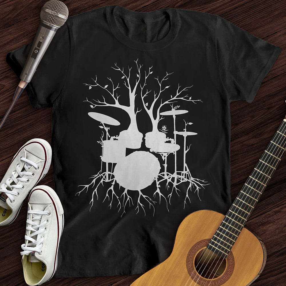 Printify T-Shirt Black / S Drumming Roots T-Shirt