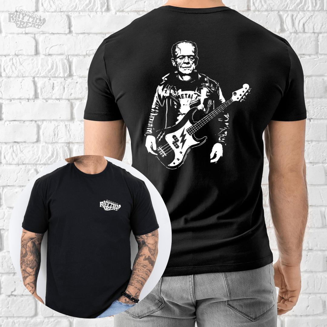 Printify T-Shirt Black / S Frankenstein Monster Guitar T-Shirt