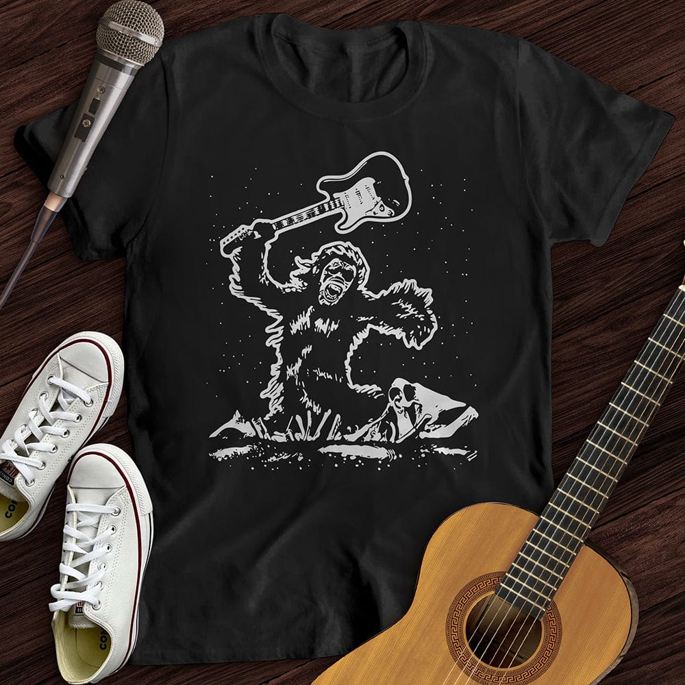 Printify T-Shirt Black / S Gorilla Guitar T-Shirt