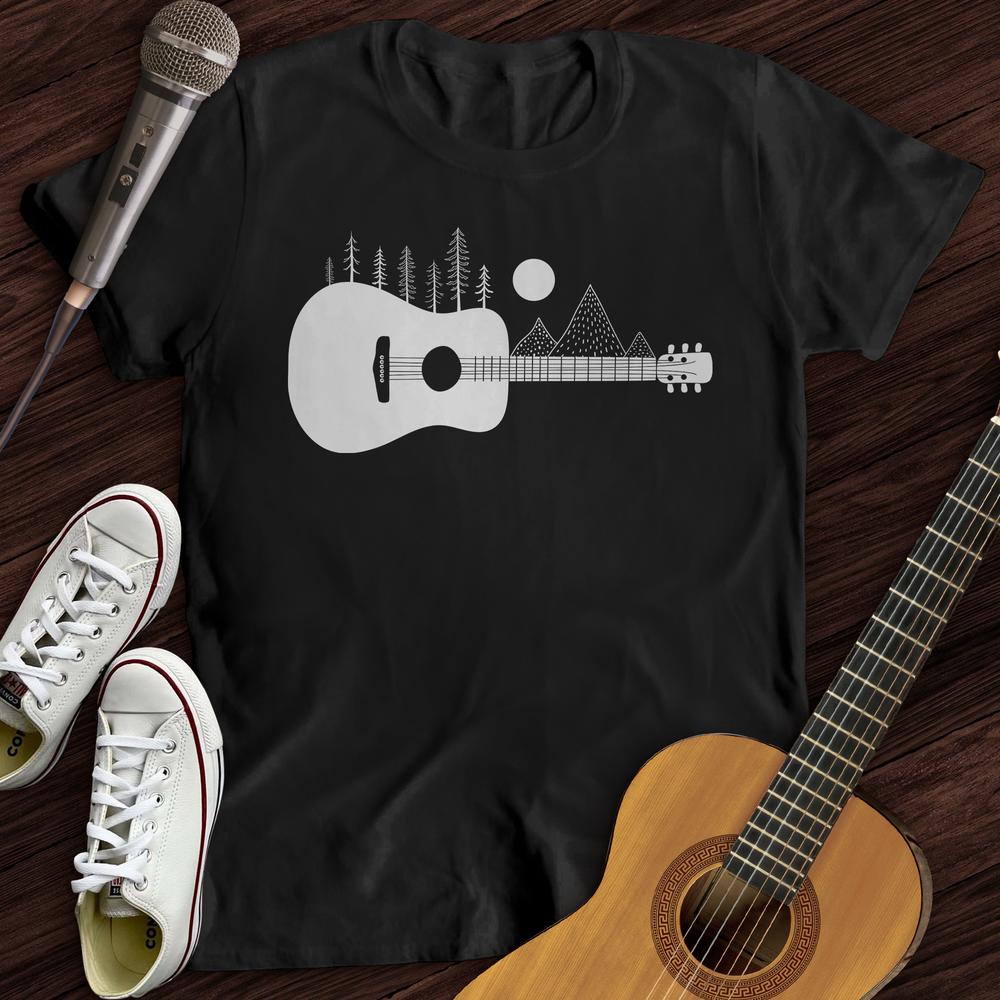 Printify T-Shirt Black / S Guitar Mountain T-Shirt