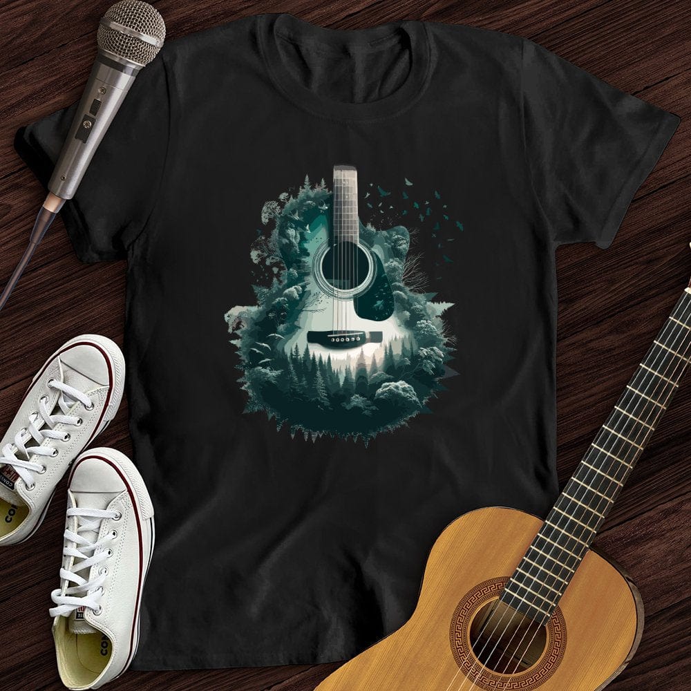 Printify T-Shirt Black / S Guitar Nature T-Shirt