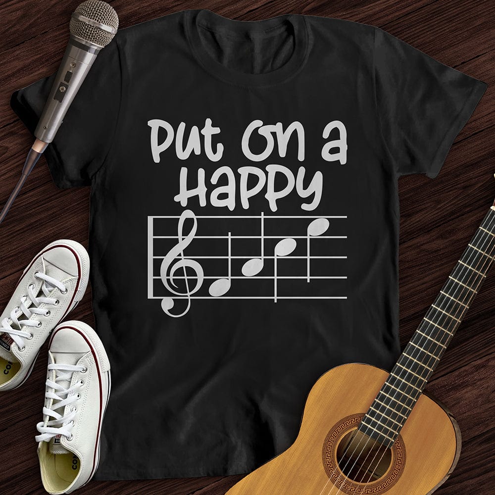 Printify T-Shirt Black / S Happy Face T-Shirt