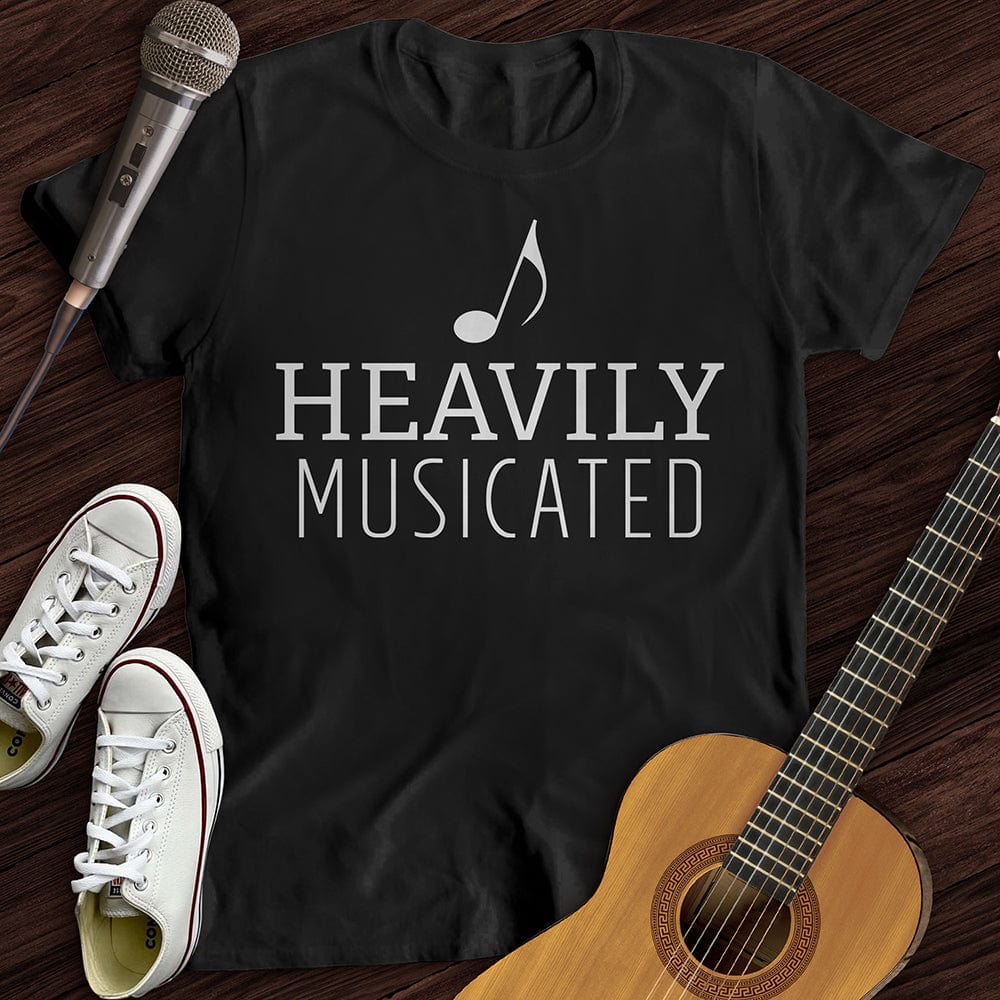Printify T-Shirt Black / S Heavily Musicated T-Shirt