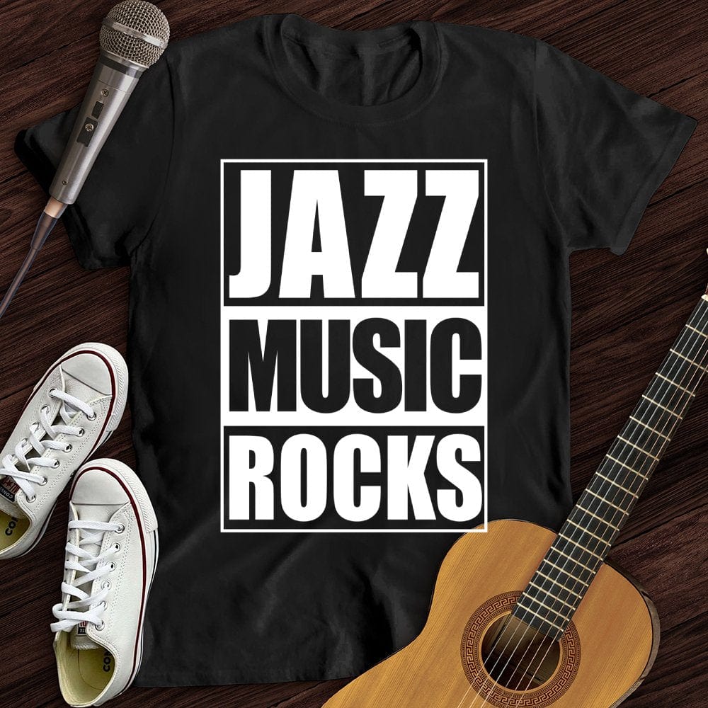 Printify T-Shirt Black / S Jazz Music Rocks T-Shirt