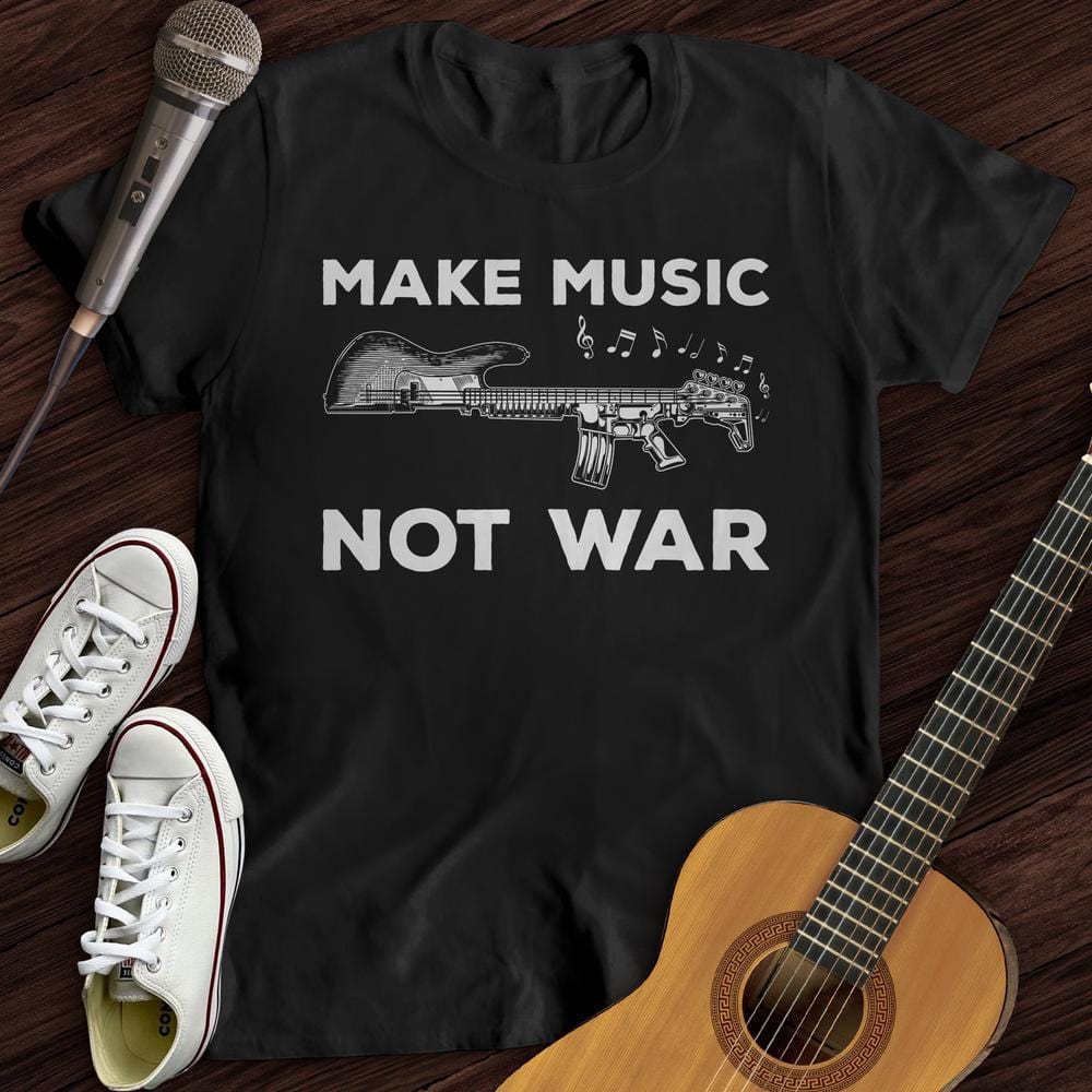 Printify T-Shirt Black / S Make Music Guitar T-Shirt