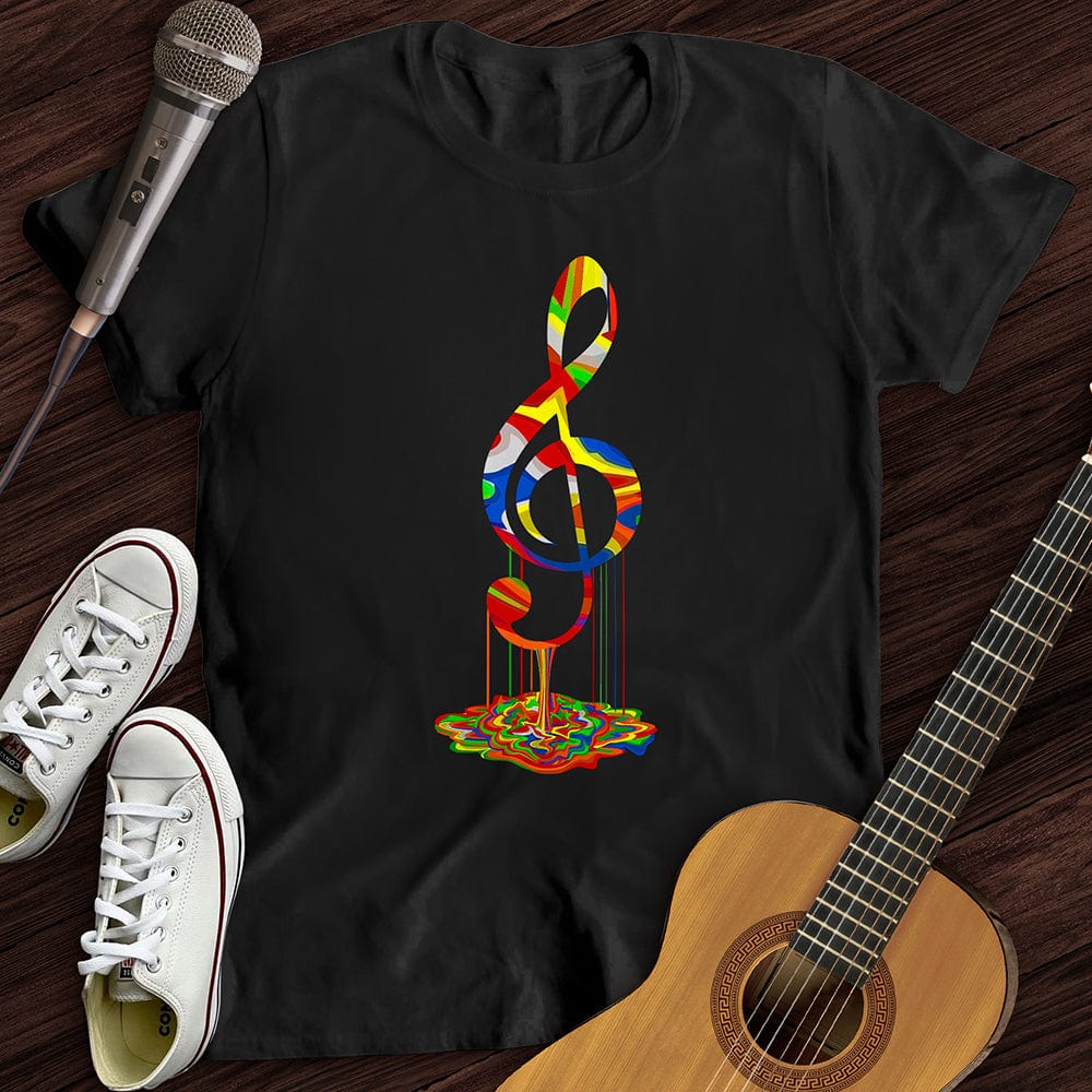 Printify T-Shirt Black / S Melting Treble Clef T-Shirt