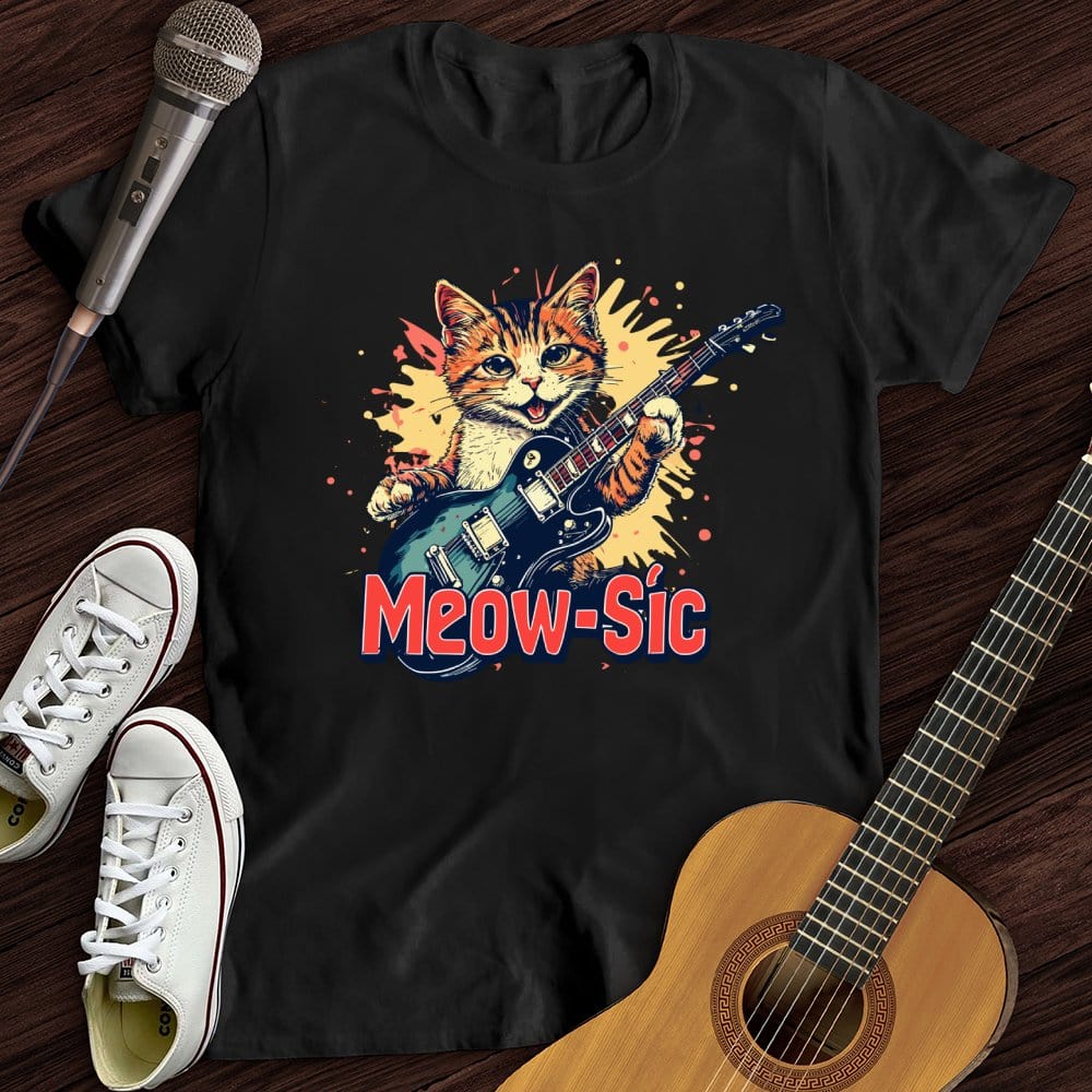 Printify T-Shirt Black / S Meow-sic T-Shirt