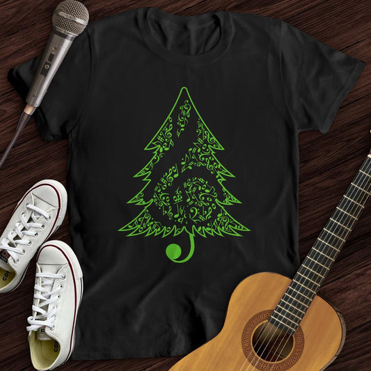 Printify T-Shirt Black / S Merry Christmas Tree T-Shirt