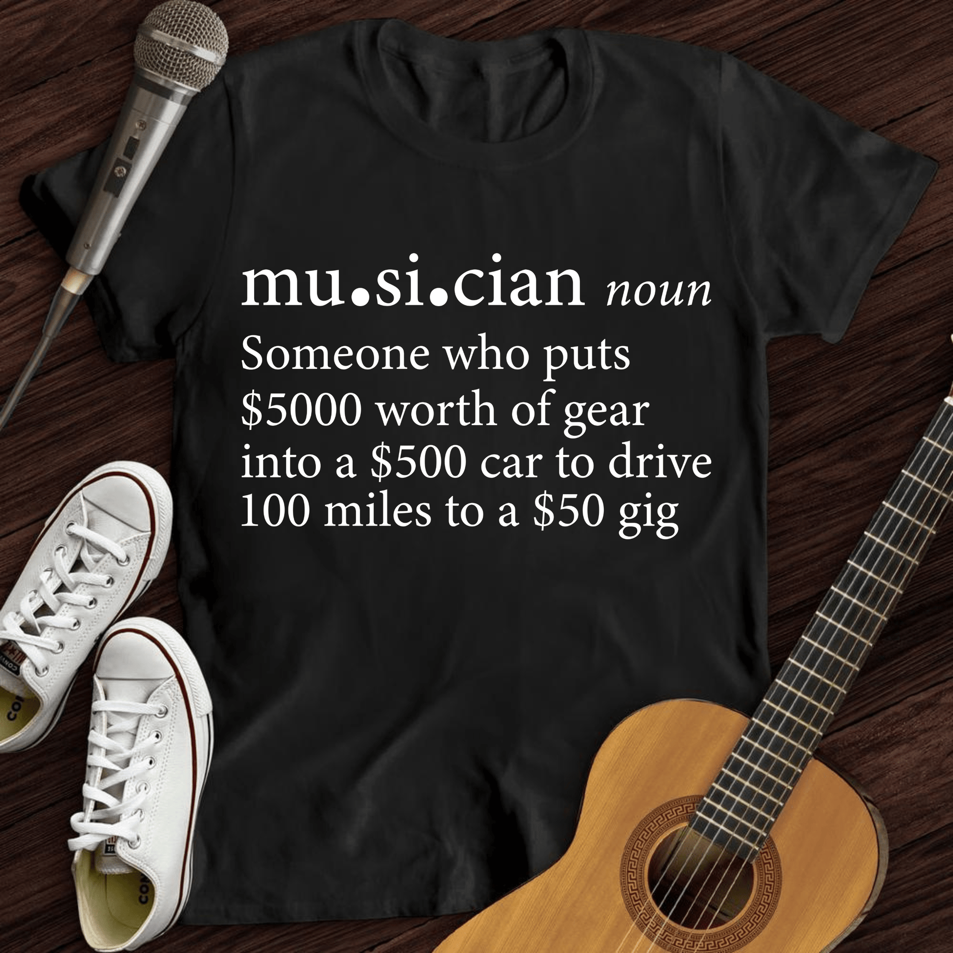 Printify T-Shirt Black / S Musician Definition T-Shirt