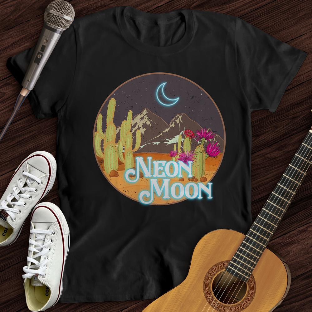 Printify T-Shirt Black / S Neon Moon T-Shirt