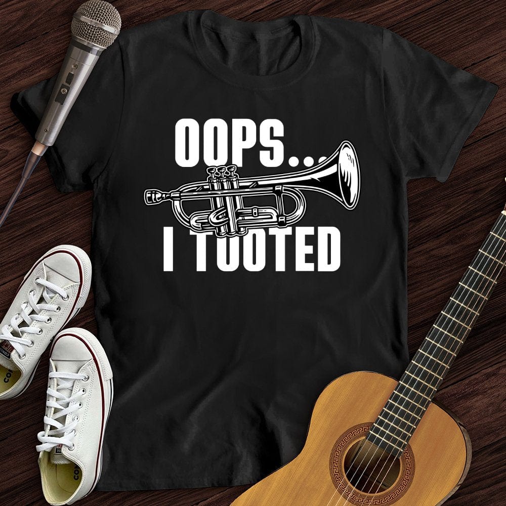 Printify T-Shirt Black / S Oops...I Tooted T-Shirt