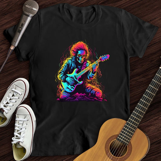 Printify T-Shirt Black / S Pastel Skeleton Guitar T-Shirt