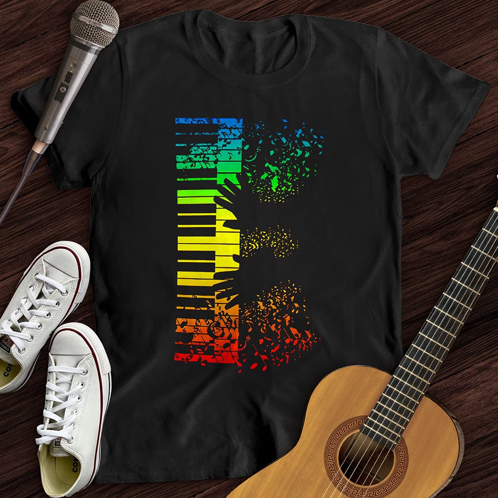 Printify T-Shirt Black / S Piano Man T-Shirt