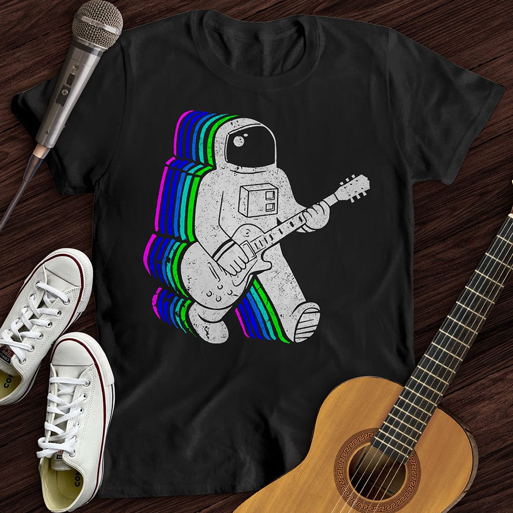 Printify T-Shirt Black / S Rainbow Guitarist T-Shirt