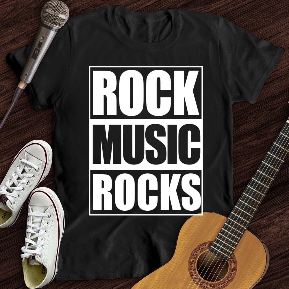 Printify T-Shirt Black / S Rock Music Rocks T-Shirt