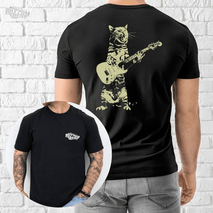 Printify T-Shirt Black / S Rockstar Cat T-Shirt