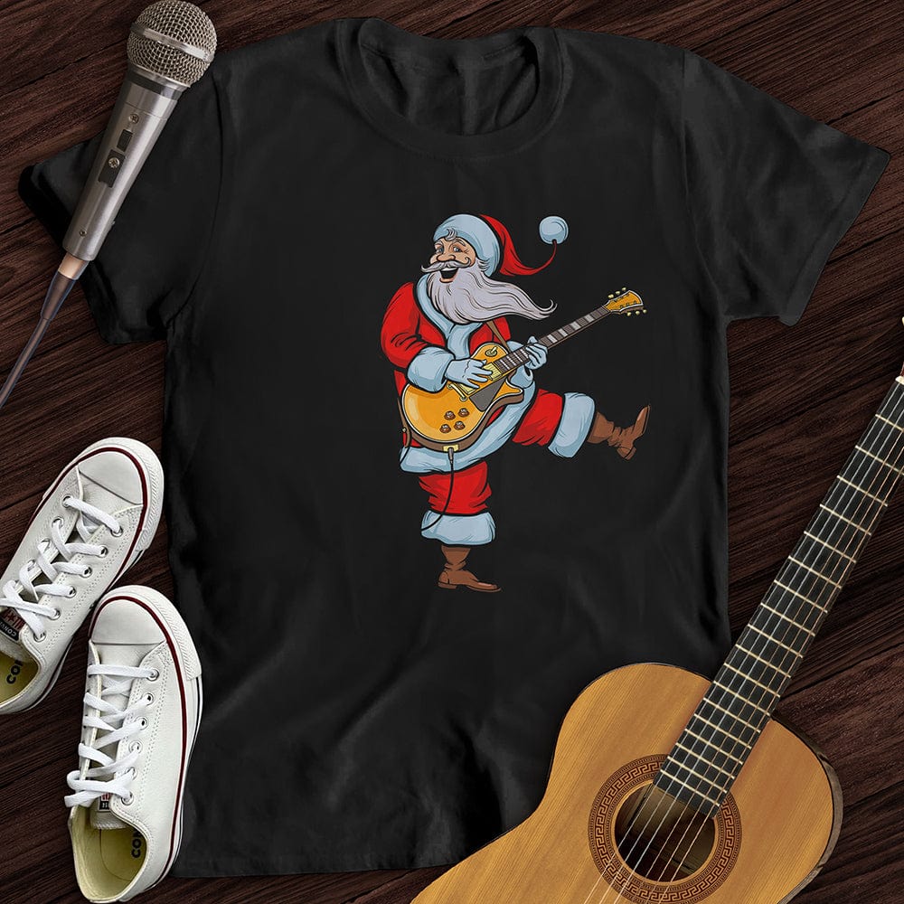 Printify T-Shirt Black / S Rockstar Santa T-Shirt