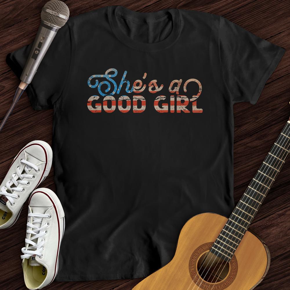 Printify T-Shirt Black / S She's A Good Girl T-Shirt