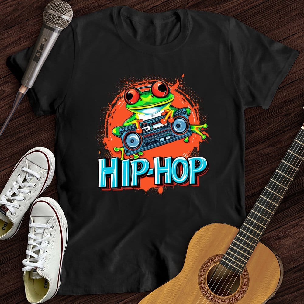 Printify T-Shirt Black / S Stereo Frog T-Shirt