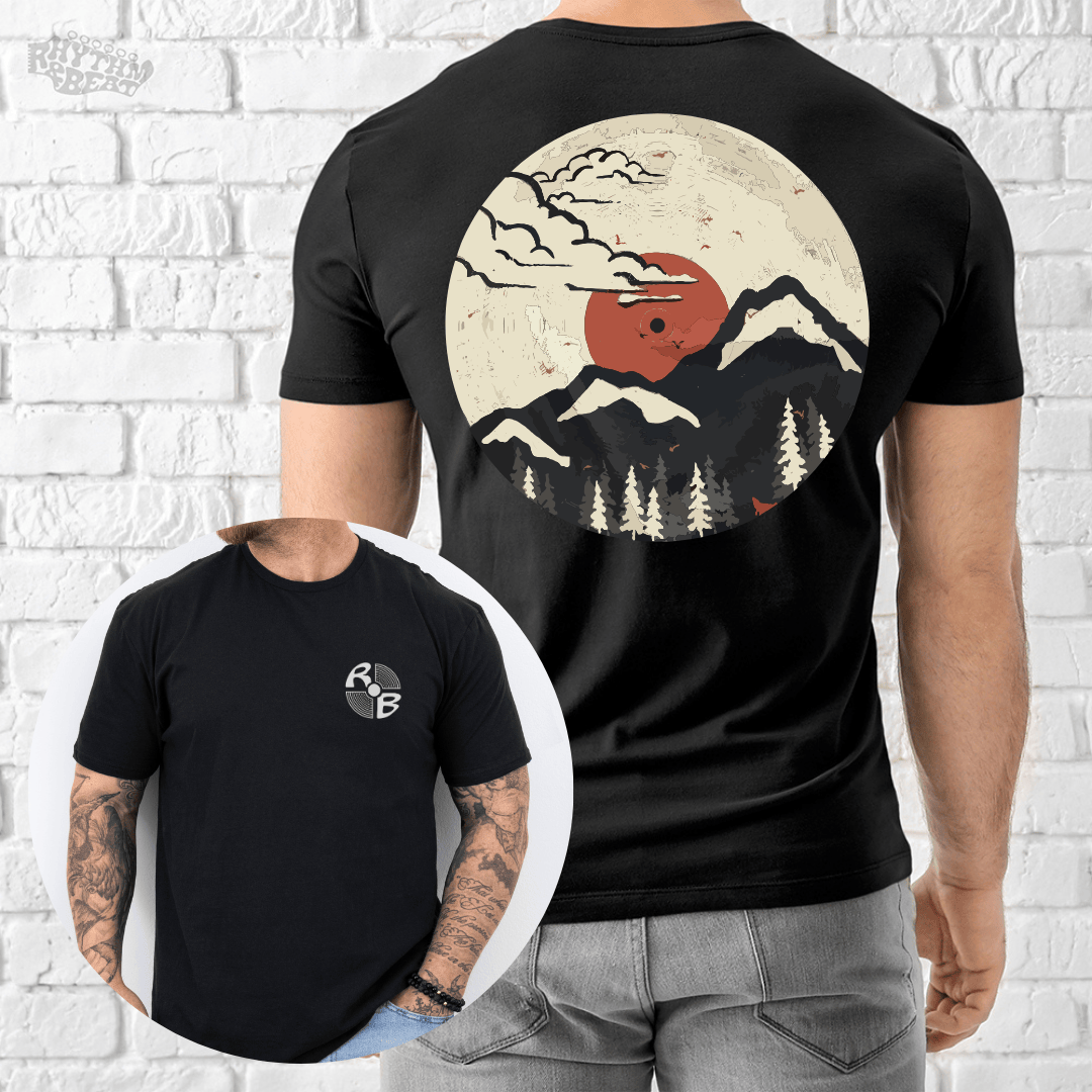 Printify T-Shirt Black / S Sunrise Vinyl T-Shirt