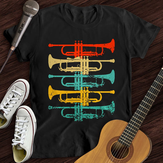 Printify T-Shirt Black / S Trippy Trumpets T-Shirt