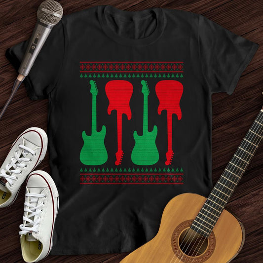 Printify T-Shirt Black / S Ugly Guitar Holiday T-Shirt
