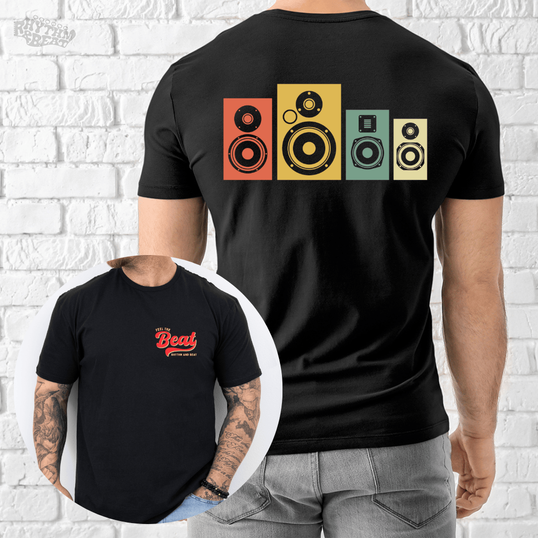 Printify T-Shirt Black / S Vintage Speaker T-Shirt