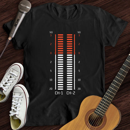 Printify T-Shirt Black / S Vu Meter Sound Bar T-Shirt