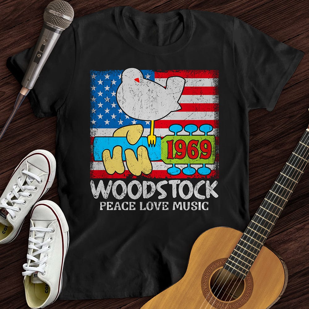 Printify T-Shirt Black / S Woodstock 1969 T-Shirt