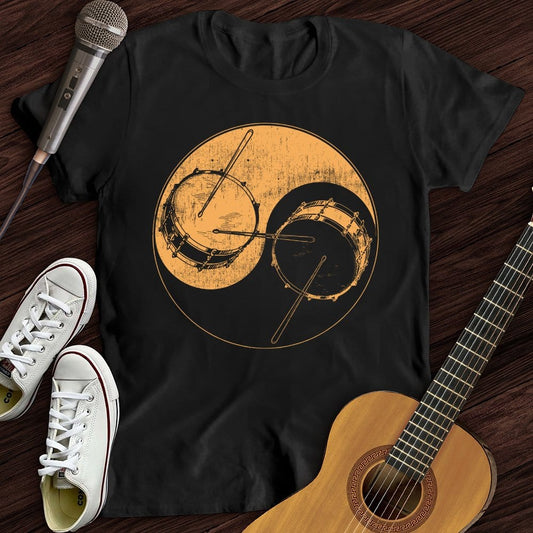 Printify T-Shirt Black / S Yin Yang Drums T-Shirt