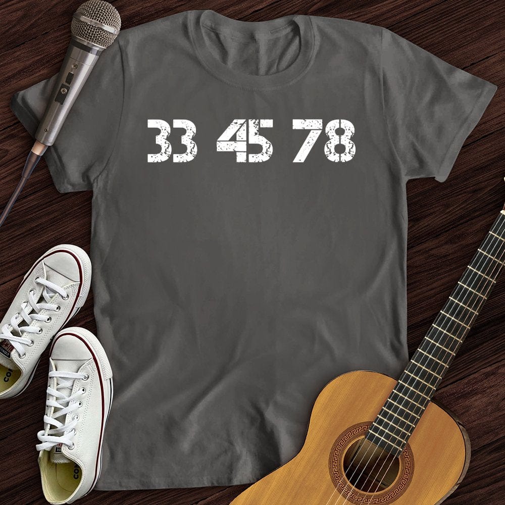 Printify T-Shirt Charcoal / S 33-45-78 RPM Turntable T-Shirt
