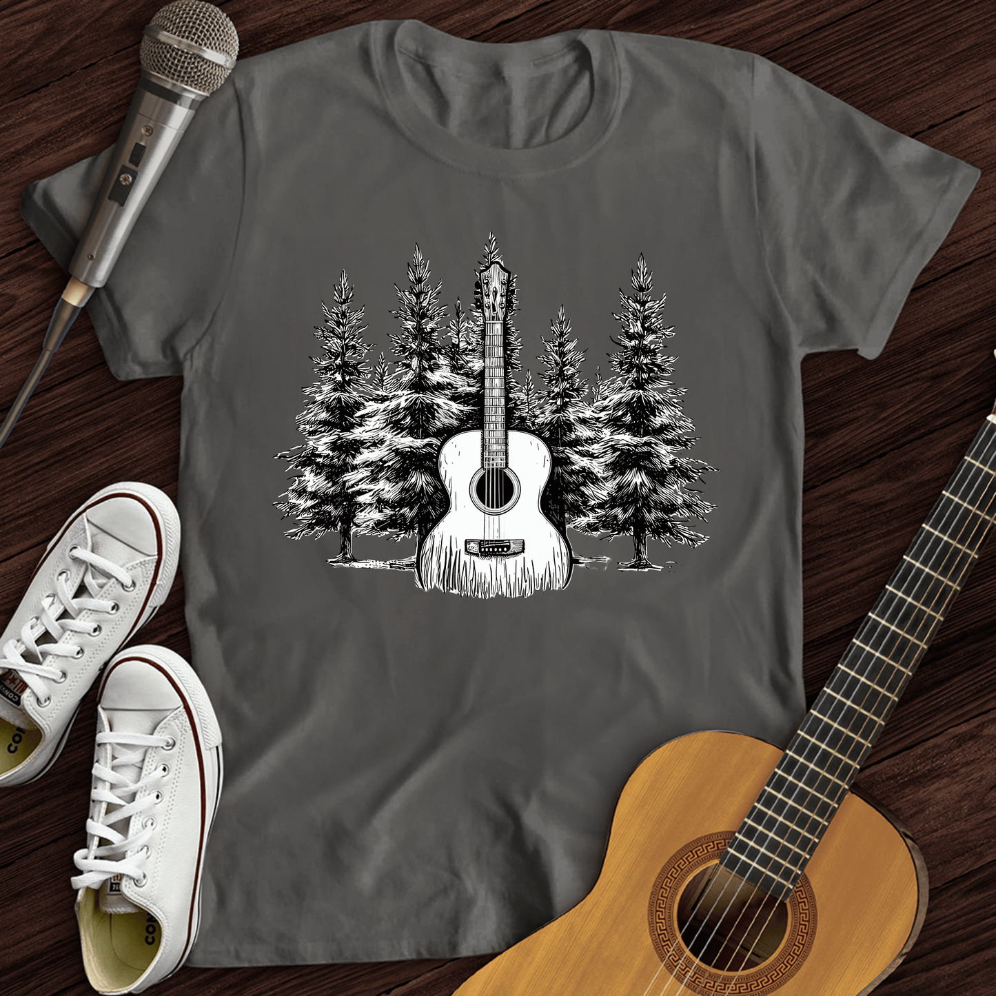 Printify T-Shirt Charcoal / S Acoustic Pines T-Shirt